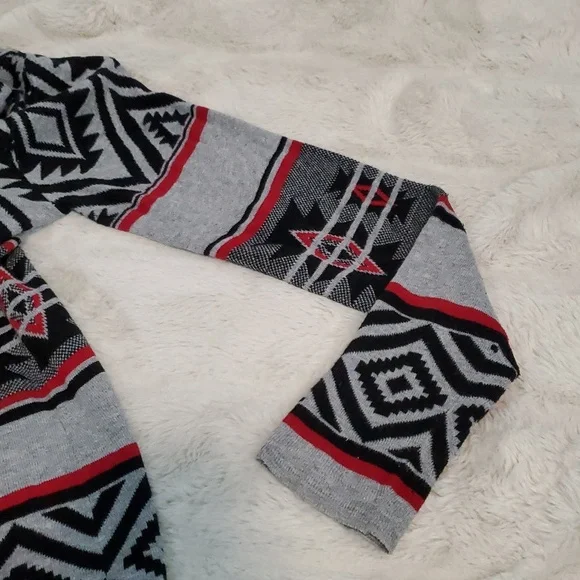 Aztec Print Waterfall Cardigan Small Cotton - Picture 8 of 10